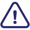 a warning icon with an exclaimation mark inside