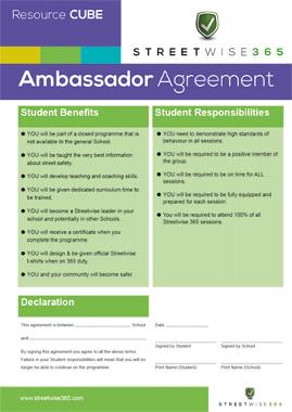 an ambassador agreement by Streetwise365